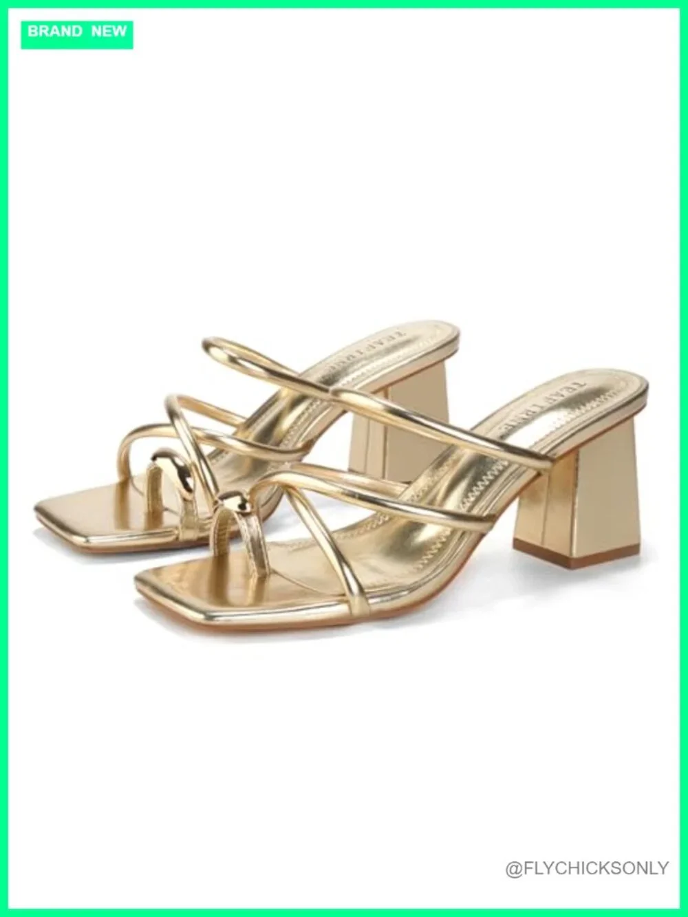 Square Toe Chunky Heel Flip Flop Sandals with Memory Foam, Plus Size, Block